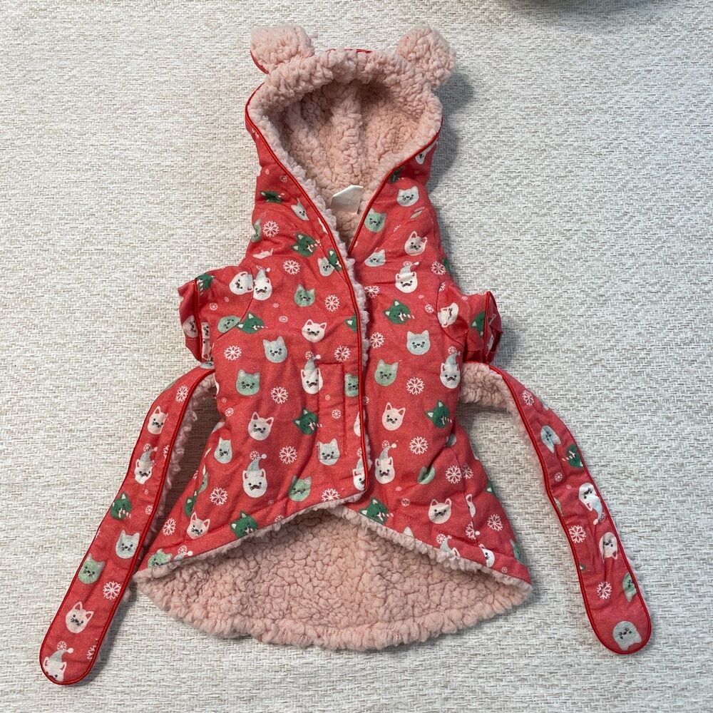 Cat S Christmas Holiday Sherpa Lined Robe Sweater